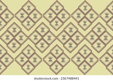 Ikat pattern . Geometric chevron abstract illustration, wallpaper. Tribal ethnic vector texture. Aztec style. Folk embroidery. Indian, Scandinavian, African rug.design for carpet,sarong  