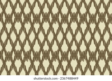 Ikat pattern . Geometric chevron abstract illustration, wallpaper. Tribal ethnic vector texture. Aztec style. Folk embroidery. Indian, Scandinavian, African rug.design for carpet,sarong  