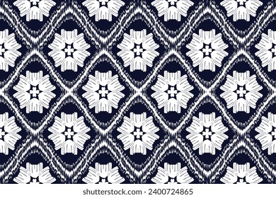 Ikat pattern . Geometric chevron abstract illustration, wallpaper. Tribal ethnic vector texture. Aztec style. Folk embroidery. Indian, Scandinavian, African rug.design for carpet,sarong  
