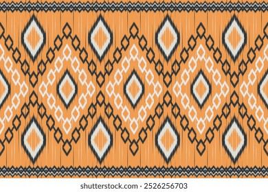 Padrão Ikat, design geométrico, motivo étnico artesanal, Ikat étnico tribal, boho cores papel de parede, Etnic Ikat abstract fundo arte, tapete, batik, tecido, roupas