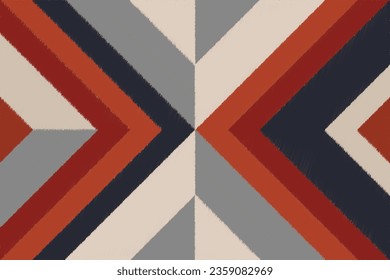 Ikat Pattern, Geometric ethnic pattern design for background or wallpaper, seamless pattern.