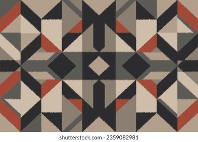 Ikat Muster, Geometrisches ethnisches Muster für Hintergrund oder Bildschirmhintergrund, nahtloses Muster.