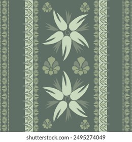 Patrón de Ikat dibujado a mano, Motivo étnico floral sin costuras textil, bordado, estampado a rayas 
adorno floral, patrón, diseño para envoltura, seda, bufanda, fondo, textil, 