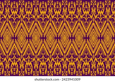 Ikat pattern native pattern black traditional sarong pattern Abstract Geometric Triangular squares lined up at the bottom black gold color Design for textiles prints fabric patterns carpets