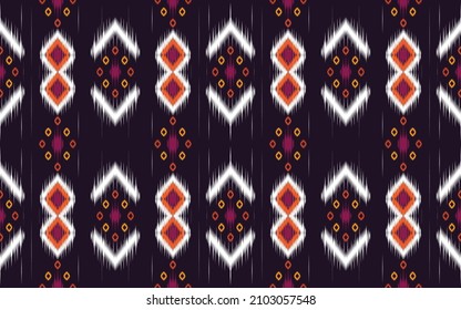 Ikat Pattern Print. Tribal ethnic vector texture. Seamless striped pattern in Aztec style. Figure tribal embroidery. Indian, Scandinavian, Gyp sy, Mexican, folk pattern. ikat pattern