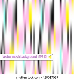 Ikat Pattern. Rainbow pastel colorful blurred background, mesh hologram vector EPS 10