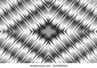 Ikat pattern seamless abstract background for textile design, wallpaper, wrapping paper texture.