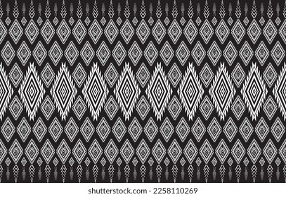 Ikat pattern seamless abstract background for textile design, wallpaper, wrapping paper texture.