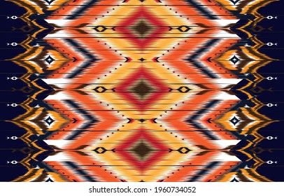 ikat pattern seamless design for background or wallpaper,indian,print,Vector illustration embroidery style.