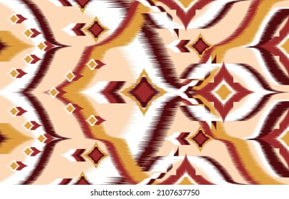 Ikat pattern seamless design for background or wallpaper,indian,print,Vector illustration embroidery style.