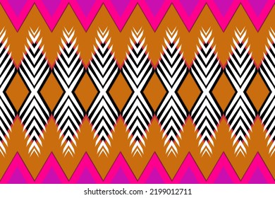  Ikat Muster nahtlos Design. Ethnische Aztekteppiche mandala Ornament gebürtige boho afroamerikanische Chevron Textil-Tapete Dekoration. Vektorgrafiken mit geometrischer Linienstruktur.