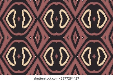 Ikat pattern seamless digital textile black brown dark colour vector background Aztec Tribal traditional Ethnic Art design for print fabric saree silk scarf 