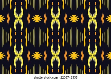 Ikat pattern seamless fabric Prints traditional pattern African art. Ikat Aztec Design for the creation of this pattern using ikat pattern. Spread in Central Asia and some countries of Philippines