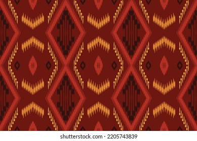 Ikat pattern seamless fabric Prints traditional patterned Native American art. Ikat Aztec Design for the creation of this pattern using ikat pattern. Spread in Central Asia some countries Philippines