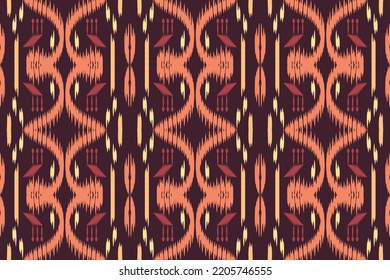 Ikat pattern seamless fabric Prints the colorful tribal pattern design. Ikat Aztec Design for the creation of this pattern using ikat pattern. Spread in Central Asia and some countries of Philippines