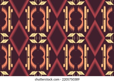 Ikat pattern seamless fabric Prints ethnic floral seamless pattern. Ikat Aztec Design for the creation of this pattern using ikat pattern. Spread in Central Asia and some countries of Philippines
