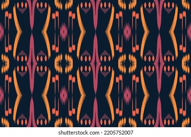Ikat pattern seamless fabric Prints ethnic design drawing wallpaper. Ikat Aztec Design for the creation of this pattern using ikat pattern. Spread in Central Asia and some countries of Philippines