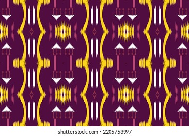 Ikat pattern seamless fabric Prints the geometric ethnic pattern design. Ikat Aztec Design for the creation of this pattern using ikat pattern. Spread in Central Asia and some countries of Philippines