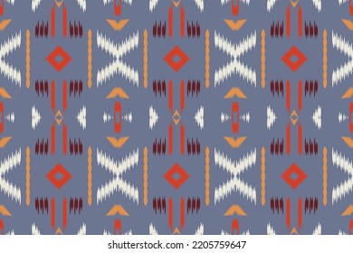 Ikat Pattern Seamless Fabric Prints Ethnic Simple Filipino Pattern. Ikat Aztec Design For The Creation Of This Pattern Using Ikat Pattern. Spread In Central Asia And Some Countries Of Philippines