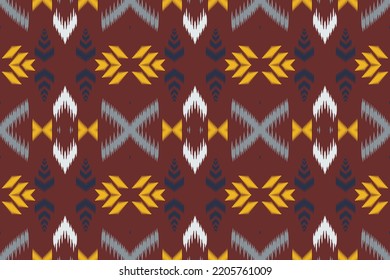 Ikat pattern seamless fabric Prints ethnic motif design in the Philippines. Ikat Aztec Design for the creation of this pattern using ikat pattern. Spread in Central Asia some countries of Philippines