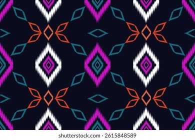 Ikat pattern seamless ,geometric ethnic pattern ,Tribal geometric seamless patterns, ethnic design, hipster backdrop, wallpaper Background, Design curtain, carpet ,fabric ,textile
