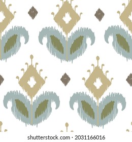 Ikat pattern seamless repeat vintage decor textile design organic hand made batik modern and
trendy retro 