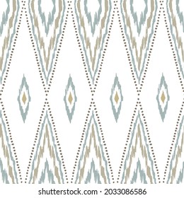 Patrón de Ikat sin fisuras repetido decoración vintage diseño textil biológico batik hecho a mano moderno y
boho de moda