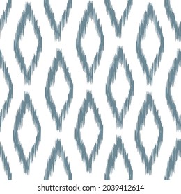 Patrón de Ikat sin fisuras repetido decoración vintage diseño textil biológico batik hecho a mano moderno y a la moda boho marrón azul