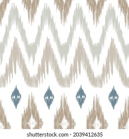 Ikat pattern seamless repeat vintage decor textile design organic hand 