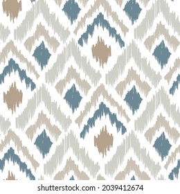 Ikat pattern seamless repeat vintage decor textile design organic hand 