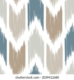 Patrón Ikat sin fisuras decoración vintage repetida diseño textil mano orgánica 