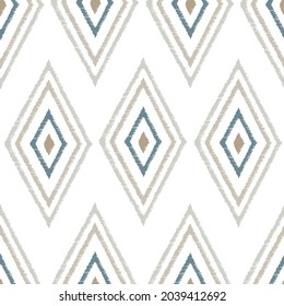 Ikat pattern seamless repeat vintage decor textile design organic hand 