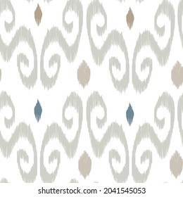 Ikat pattern seamless repeat vintage decor textile design organic hand made batik modern and
trendy boho blue brown