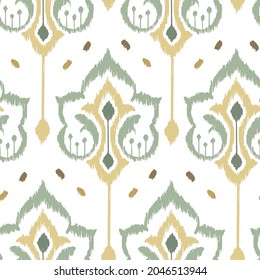 Ikat pattern seamless repeat vintage decor textile design organic hand made batik modern and
trendy boho blue brown