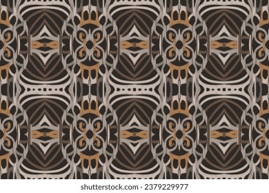 Ikat Pattern Tribal Abstract Geometric Traditional Ethnic Oriental Design for the Background. Folk Embroidery, Indian, Scandinavian, Gypsy, Mexican, African Rug, Wallpaper.
