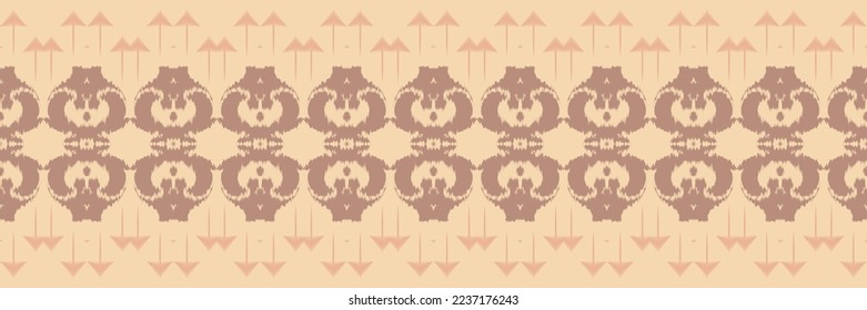 Ikat pattern tribal Aztec Seamless Pattern. Ethnic Geometric Ikkat Batik Digital vector textile Design for Prints Fabric saree Mughal brush symbol Swaths texture Kurti Kurtis Kurtas