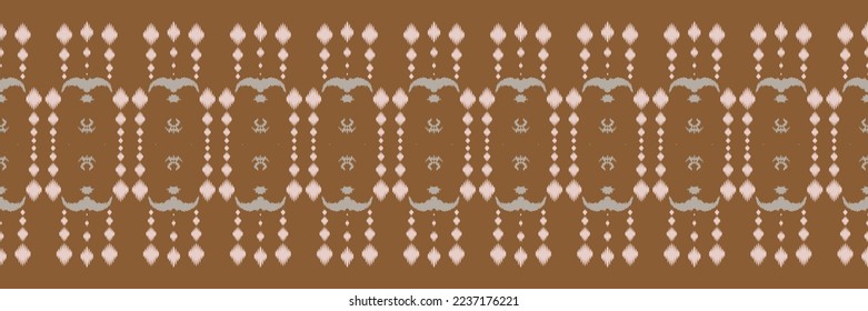 Ikat pattern tribal chevron Seamless Pattern. Ethnic Geometric Batik Ikkat Digital vector textile Design for Prints Fabric saree Mughal brush symbol Swaths texture Kurti Kurtis Kurtas