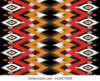Ikat pattern in tribal. Geometric ethnic traditional. Mexican striped style. Design for background, wallpaper, vector illustration, fabric, clothing, batik, carpet, embroidery.