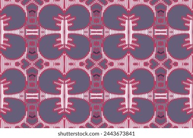Ikat Pattern Vector or Modern Native Thai Ikat Pattern. Geometric Ethnic Background for Pattern Seamless Design or Wallpaper.