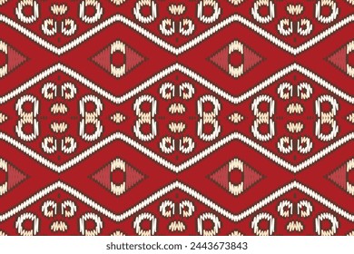 Ikat Pattern Vector or Modern Native Thai Ikat Pattern. Geometric Ethnic Background for Pattern Seamless Design or Wallpaper.
