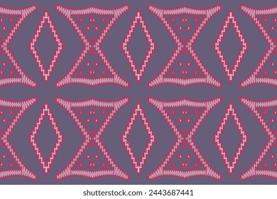 Ikat Pattern Vector or Modern Native Thai Ikat Pattern. Geometric Ethnic Background for Pattern Seamless Design or Wallpaper.