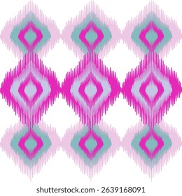Ikat pattern work can be used on all types of fabrics such as well as home decoration and kitchen accessories