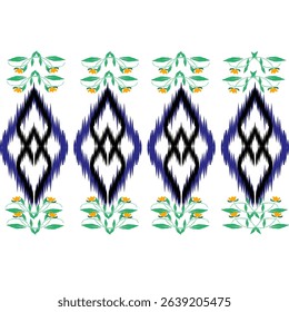 Ikat pattern work can be used on all types of fabrics such as well as home decoration and kitchen accessories