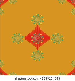 Ikat pattern work can be used on all types of fabrics such as well as home decoration and kitchen accessories