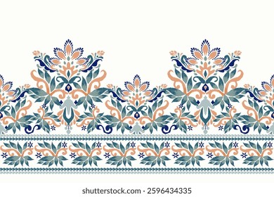 Ikat pattern,Ikat floral pattern,Ikat ethnic oriental pattern,vector illustration,Aztec style,abstract background,hand drawn embroidery.design for texture,fabric,clothing,decoration,print,sarong,print