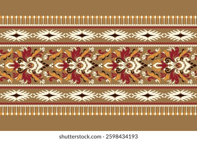 Ikat pattern,Ikat floral pattern,Ikat ethnic oriental pattern,vector illustration,Aztec style,abstract background,hand drawn embroidery.design for texture,fabric,clothing,decoration,print,carpet,rug