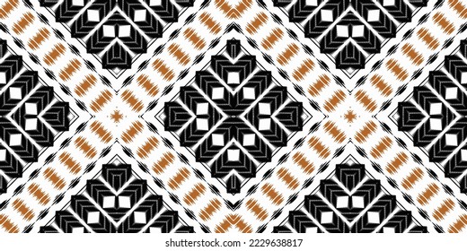 Ikat-Muster Stammeshintergründe Geometrisches traditionelles orientalisches Design für Prints Fabric Saree Mughal-Pinselsymbol Swaths Textur Kurti Kurtis Kurtas