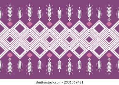 Ikat pink pastel pattern .Geometric chevron abstract illustration, wallpaper. Tribal ethnic vector texture. Aztec style. Folk embroidery. Indian, Scandinavian, African rug.design for carpet,sarong  
