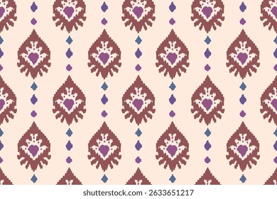ikat print embroidery, Patterns ethnic oriental iKat pattern traditional design for background backdrop carpet wallpaper clothing batik fabric tribal textile vector illustration.