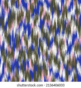 Impresión IKAT para tela. Resumen de un patrón impecable. ilustración vectorial. Ornamento asiático tradicional, diseño textil de moda moderna